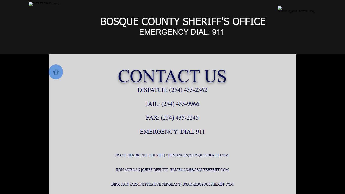 Contact Us | bosquecountysheriff